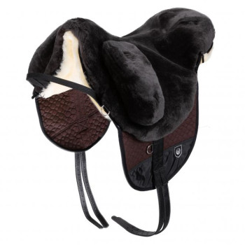 Preview: Christ Lammfellsattel Fellsattel Premium Plus XH für hohen Widerrist mit Verbundschaumeinlagen
