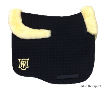 Preview: Mattes Lammfell Eurofit Schabracke KLASSIK , schwarz, DR - sofort