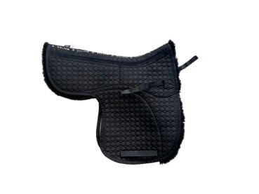 Mattes Lammfell Satteldecke schwarz, DR, XL, Correctionsystem - sofort