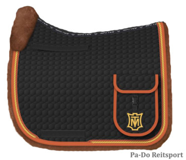 Preview: Mattes Lammfell Wanderschabracke mit Taschen beidseitig - freie Farbwahl