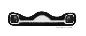 Preview: Mattes Lammfell Sattelgurt-Kurzgurt, englisch und western, asymmetrisch, freie Farbwahl