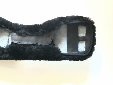 Preview: E.A. Mattes abnehmbarer Lammfell Bezug für SLIM-LINE Kurzgurt/Langgurt, englisch