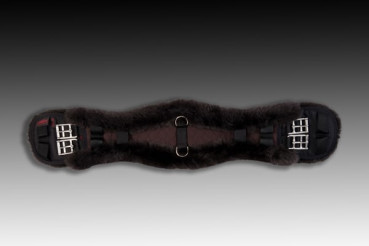 Preview: Christ Lammfell Sattelgurt/ Konturgurt Dressur, braun