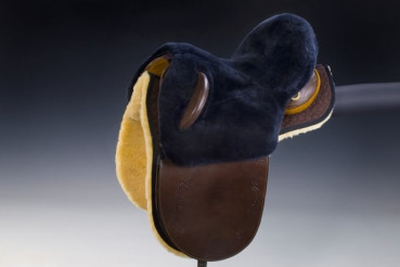 Preview: Christ Lammfell Sattelbezug Stocksättel- anthrazit