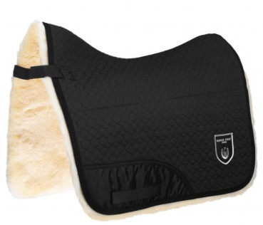 Preview: Christ Lammfell Barock Schabracke Portuguesa Standard für spanische Sättel mit Einschubtaschen