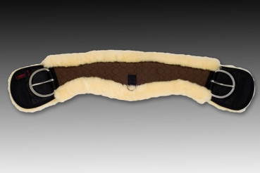 Preview: Christ Lammfell Western Mondgurt braun