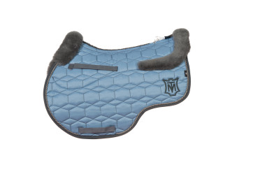 Preview: Mattes EUROFIT Schabracke mit Sattelkissen, Fellrand vorne und hinten, freie Farbwahl