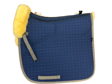 Schabracke blau/hellgelb
