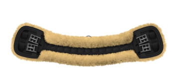 Preview: Mattes Lammfell Mond-Kurzgurt für Kleinpferde, Lammfell abnehmbar, schnell verfügbar