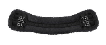 Preview: Mattes Lammfell Mond-Kurzgurt für Kleinpferde, Lammfell abnehmbar, schnell verfügbar