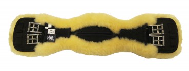 Preview: Mattes Lammfell Kurzgurt-Sattelgurt, anatomisch, sofort lieferbar