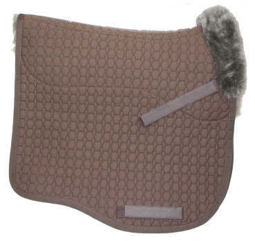 Preview: Mattes EUROFIT Schabracke mit Sattelkissen, Fellrand vorne - freie Farbwahl