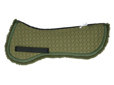 Preview: Mattes Lammfell Sattelkissen, Fellrand und Farbe frei wählbar