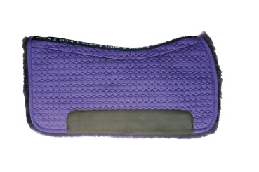 Preview: Mattes Westernpad Square Pad komplett Lammfell - freie Farbwahl