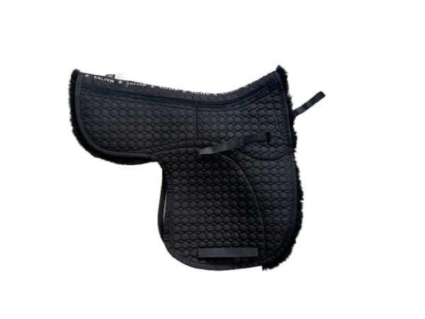 Mattes Lammfell Satteldecke schwarz, DR, XL, Correctionsystem - sofort